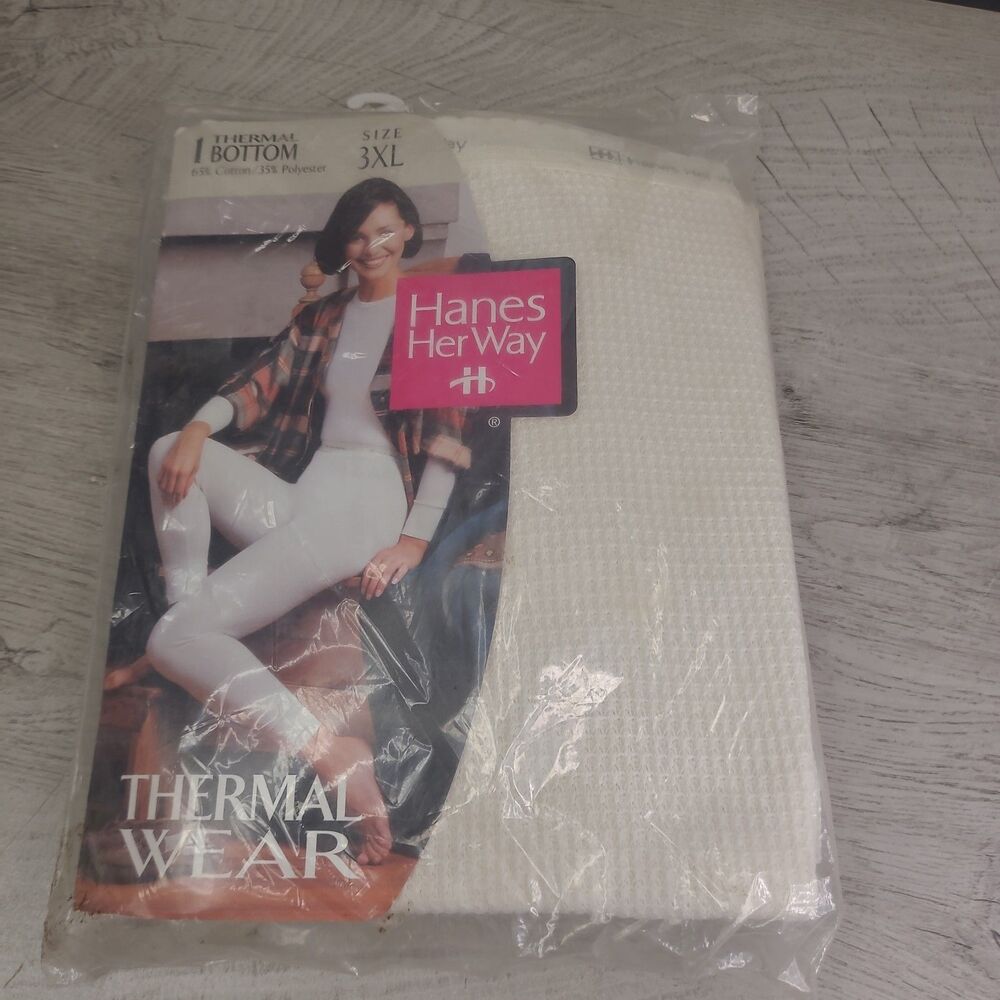 Hanes Her Way Thermal Wear 3XL Bottom Pants TH21EC Vintage NEW NOS 1996